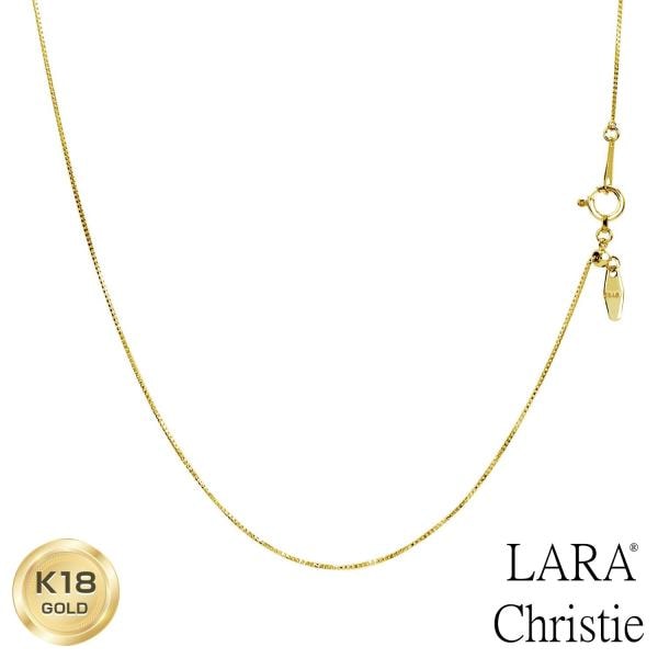 ネックレス チェーン 18金 最長45cm ベネチアン 幅0.55mm 約1.38g ゴールド K18 長さ調整可能 LCC