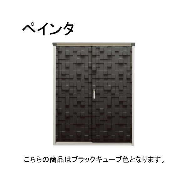 P-177BT C2 ブラックキューブ PEINTE(ペインタ) 小型物置 (たて置き棚タイプ(ネット棚)) メーカー直送