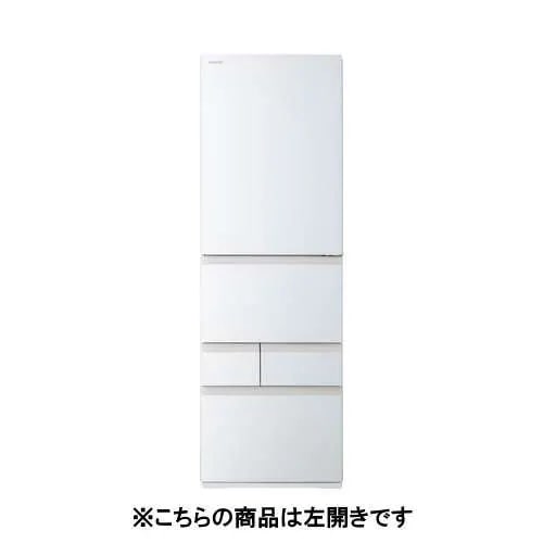 東芝 GR-Y41GXKL(EW) ５ドアドア冷蔵庫 (411L・左開き) グランホワイト