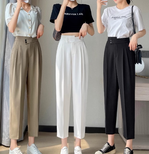 レディース パンツ ボトムス ストレートパンツ 8分丈 きれいめ シンプル カジュアル 上品 おしゃれ 個性的 無地 春 夏 秋 入学式 入園式 卒業式 卒園式 謝恩会 オフィス ビジネス OL 通勤