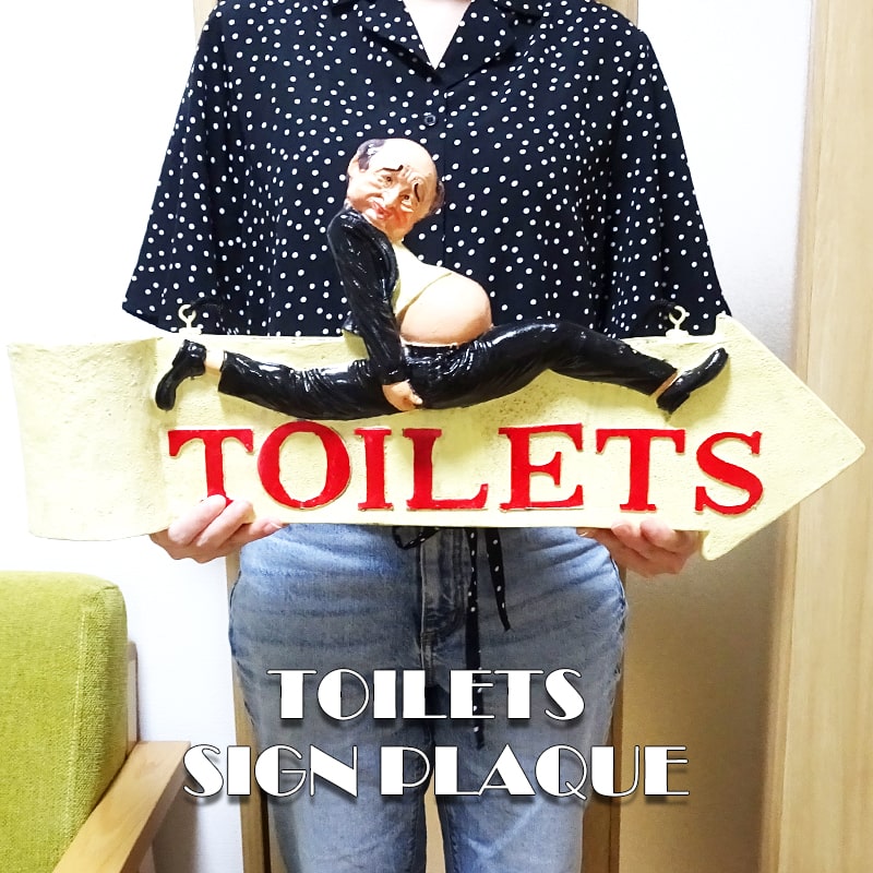 看板 プレート サインプラッケ TOILETS トイレ 両面 可愛い 玄関飾り ビンテージ 店舗 お店 カフェ お洒落 かわいい アメリカン 雑貨 インテリア