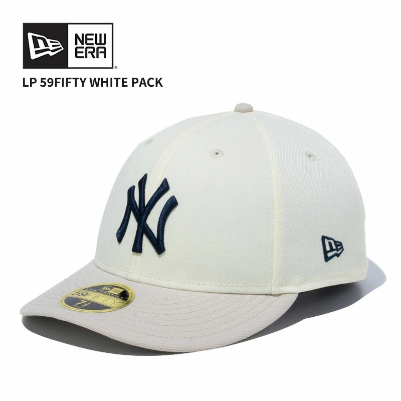 ニュー エラ NEW ERA LP 59FIFTY White Pack ニューヨークヤンキース クローム ストーンバイザー キャップ 帽子