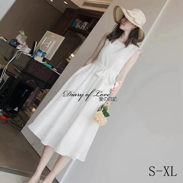 【即納】白ワンピース　レディース　二次会　成人式 同窓会 パーティードレス 春夏　夏ワンピ 　刺繍/無袖　結婚式/お呼ばれ ドレス フォーマルワンピース　春夏 大人 旅行/撮影　フォーマル 服 上品