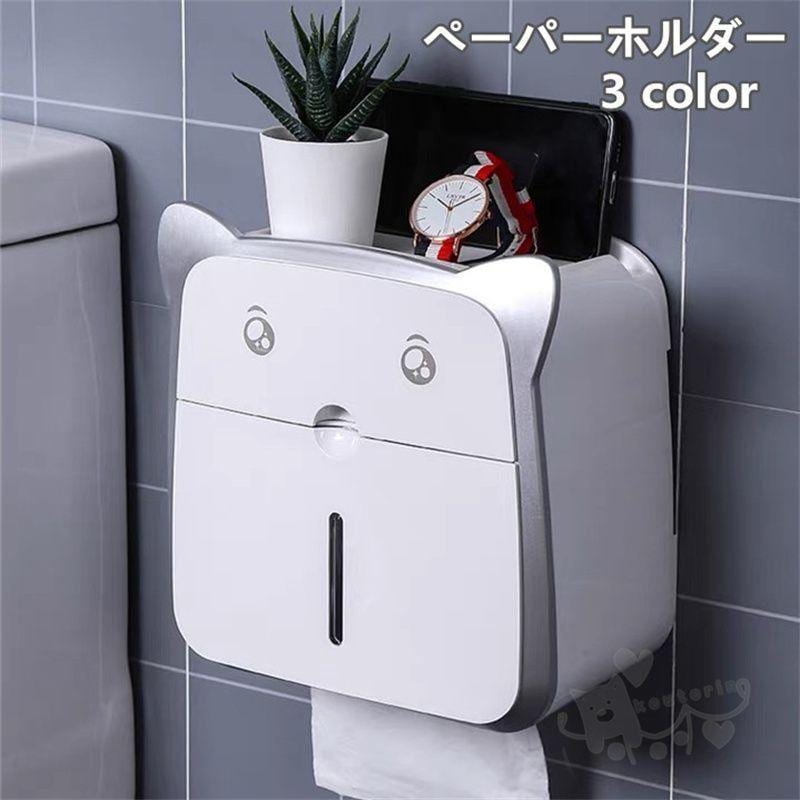 ペーパーホルダー 壁掛け ペーパー収納ボックス ティッシュケース おしゃれ 防水 穴開け不要 トイレ ペーパー収納ボックス スルーム インテリア 浴室 トイレ