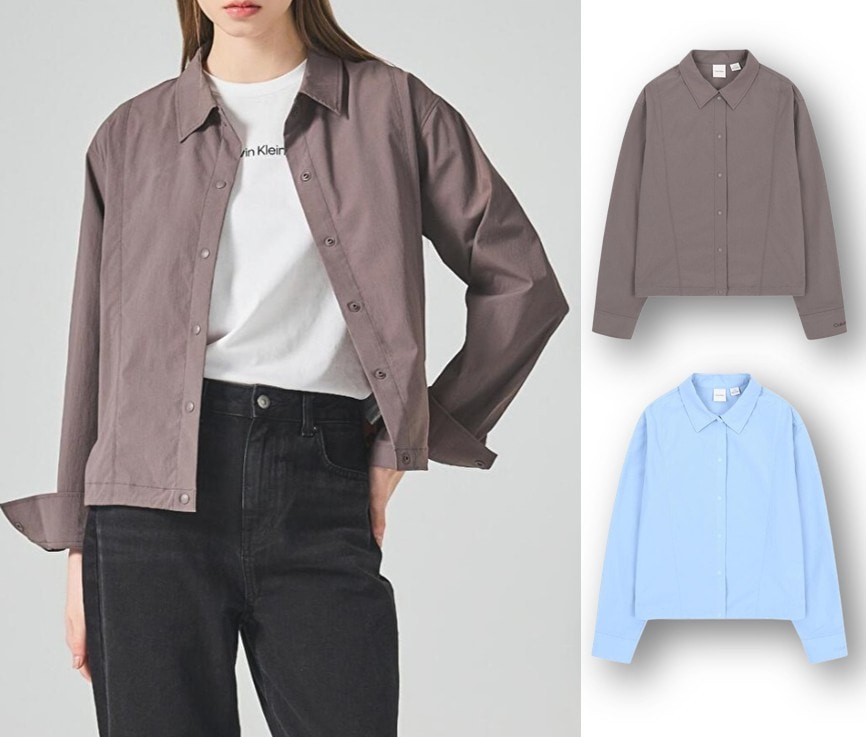Womens Woven Shirt Jacket