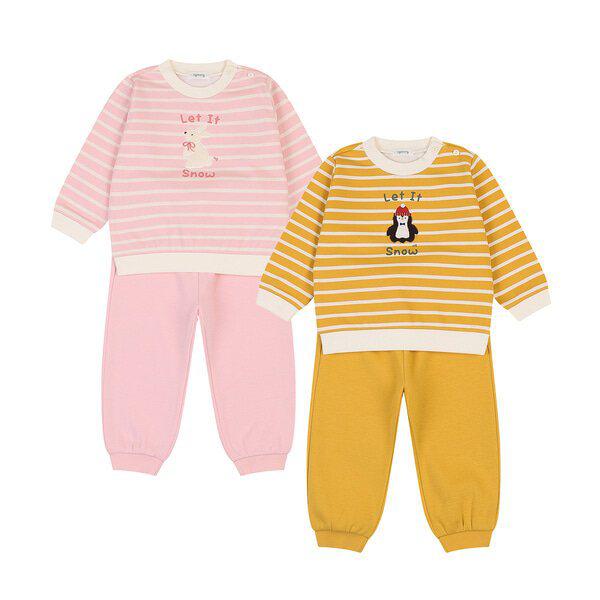 レブSTマンツーマン上下(PINK,YELLOW)_01S753006_GN