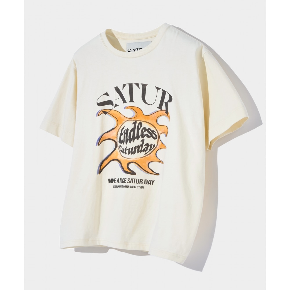 4月28日 (土) 発送   サンレトログラフィックショートスリーブ T シャツアイボリー