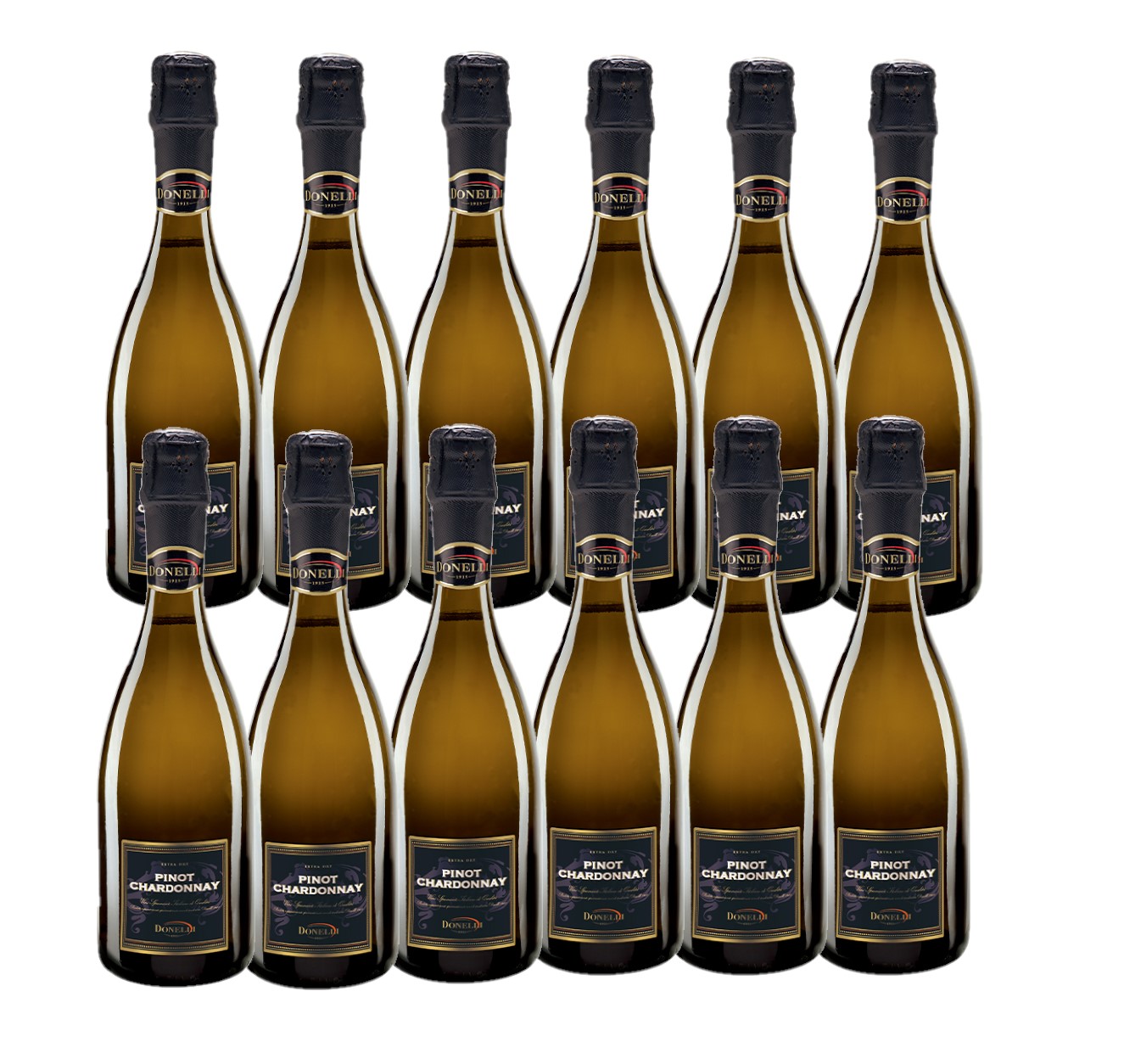ドネリ ピノシャルドネスプマンテ 750ml12本［白 泡/やや辛口/イタリア/エミリア]【本州(一部地域を除く)は送料無料】【モンテ物産】