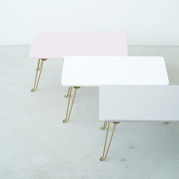 ローテーブル 折りたたみ おしゃれ 北欧モダン 机 デスク 鏡面 かわいい コンパクト 45cm 完成品