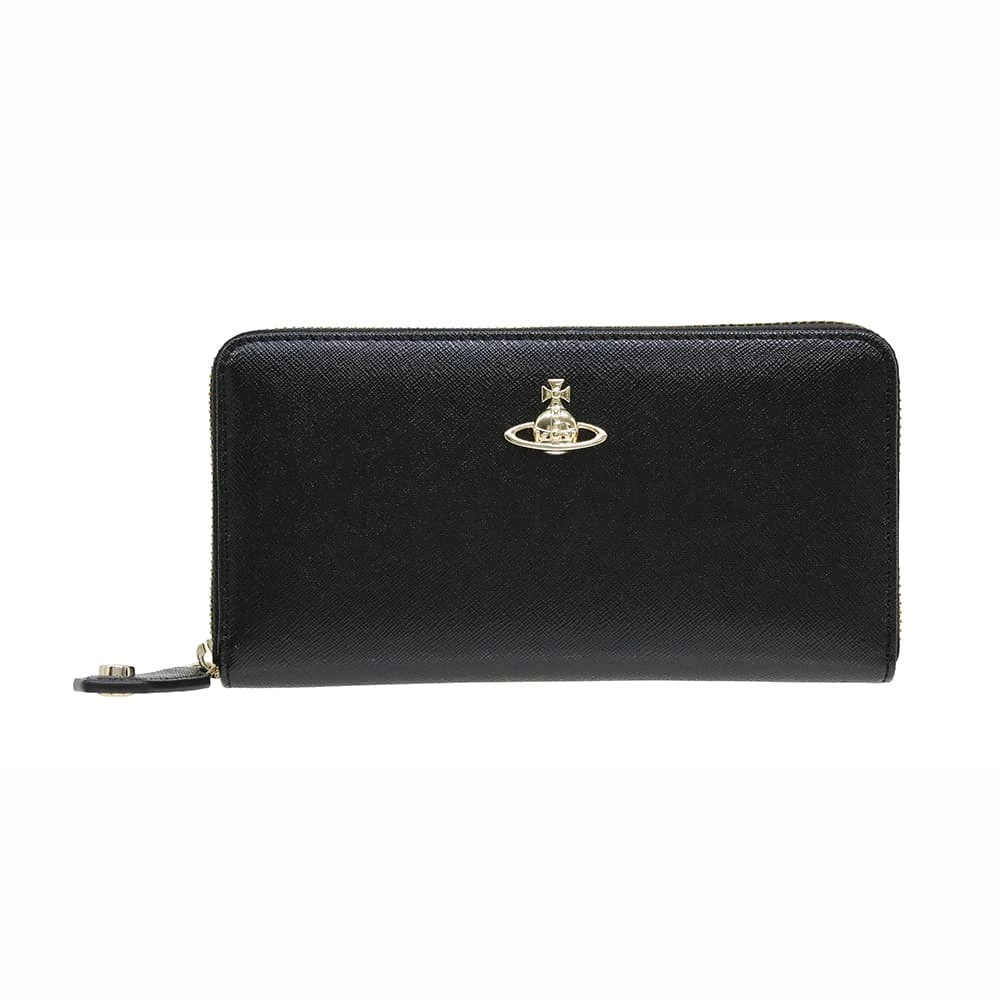 ヴィヴィアンウエストウッド 長財布 ラウンドファスナー Vivienne Westwood VICTORIA CLASSIC ZIP ROUND WALLET BLACK 51050023 42106