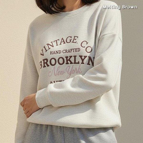 女性起毛マンツーマン長袖Tシャツ BK26