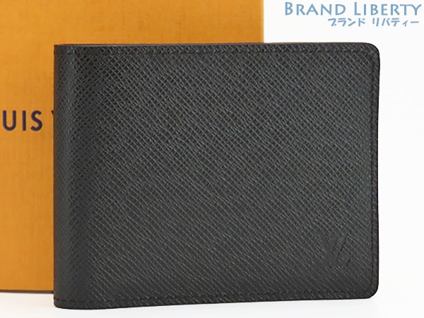 新古品ルイヴィトンタイガポルトフォイユミュルティプル二つ折り札入れ財布コンパクト財布ブラックM30531