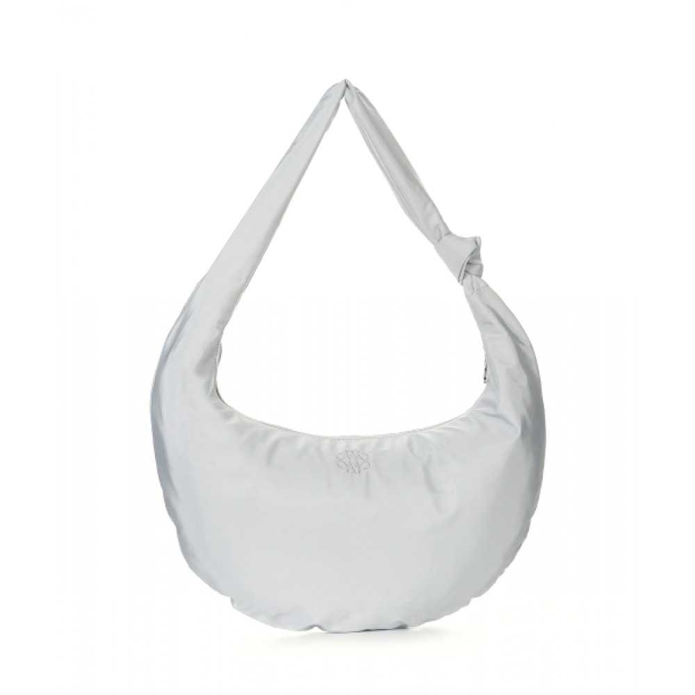 NICK&NICOLE ニコールナイロンショルダーノットバッグ_ライトグレー