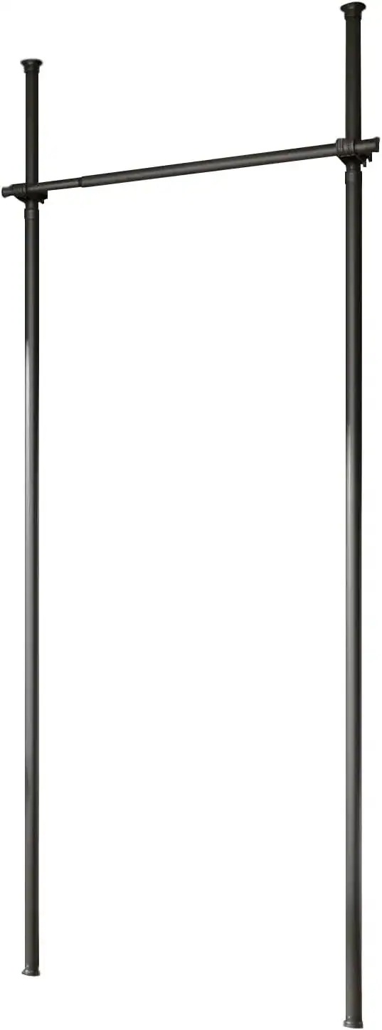 Perber 突っ張りハンガーラック DIY収納システム 防錆カーボン鋼 組立簡単 穴あけ不要 つっぱり棒 縦型 突っ張りポール 賃貸OK 自由組合 耐震転倒防止 多機能
