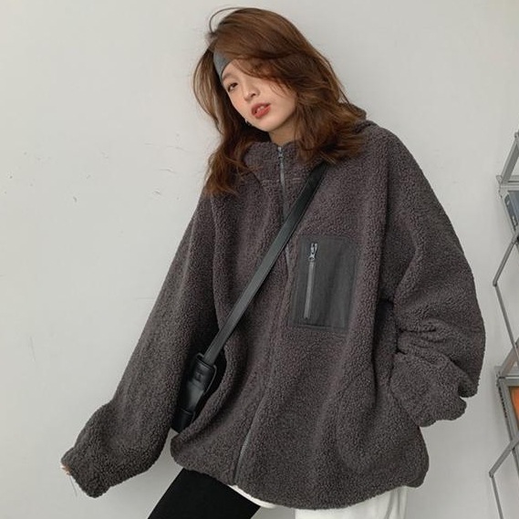 ボアジャケット レディース ボアパーカー ショート丈 フード付き 裏ボア ボアブル フリース 暖か アウター 無地 ふわふわ カジュアル おしゃれ