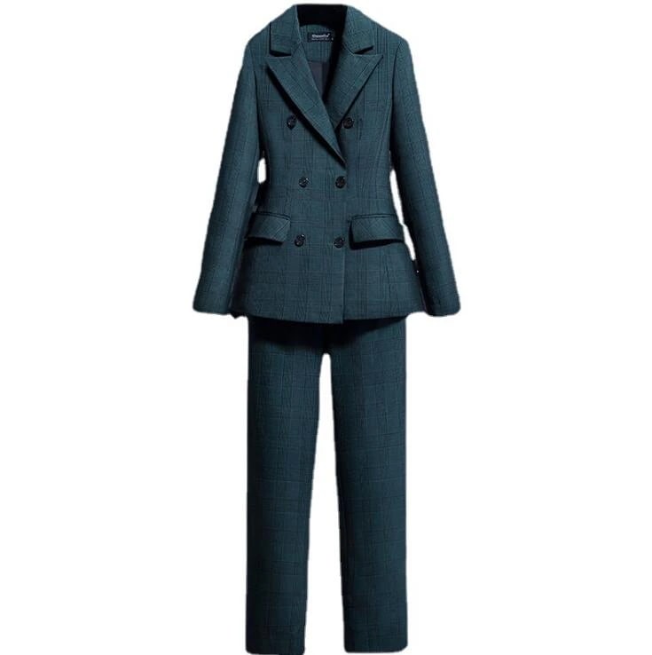 レディーススーツ 厚手 大人気 ハイエンド 制服 フォーマル 着痩せ ２点セット「上着+パンツ」 ビジネススーツ 結婚式 リクルートスーツ 通勤 OL 無地 カジュアルスーツ 20代30代40代 司会