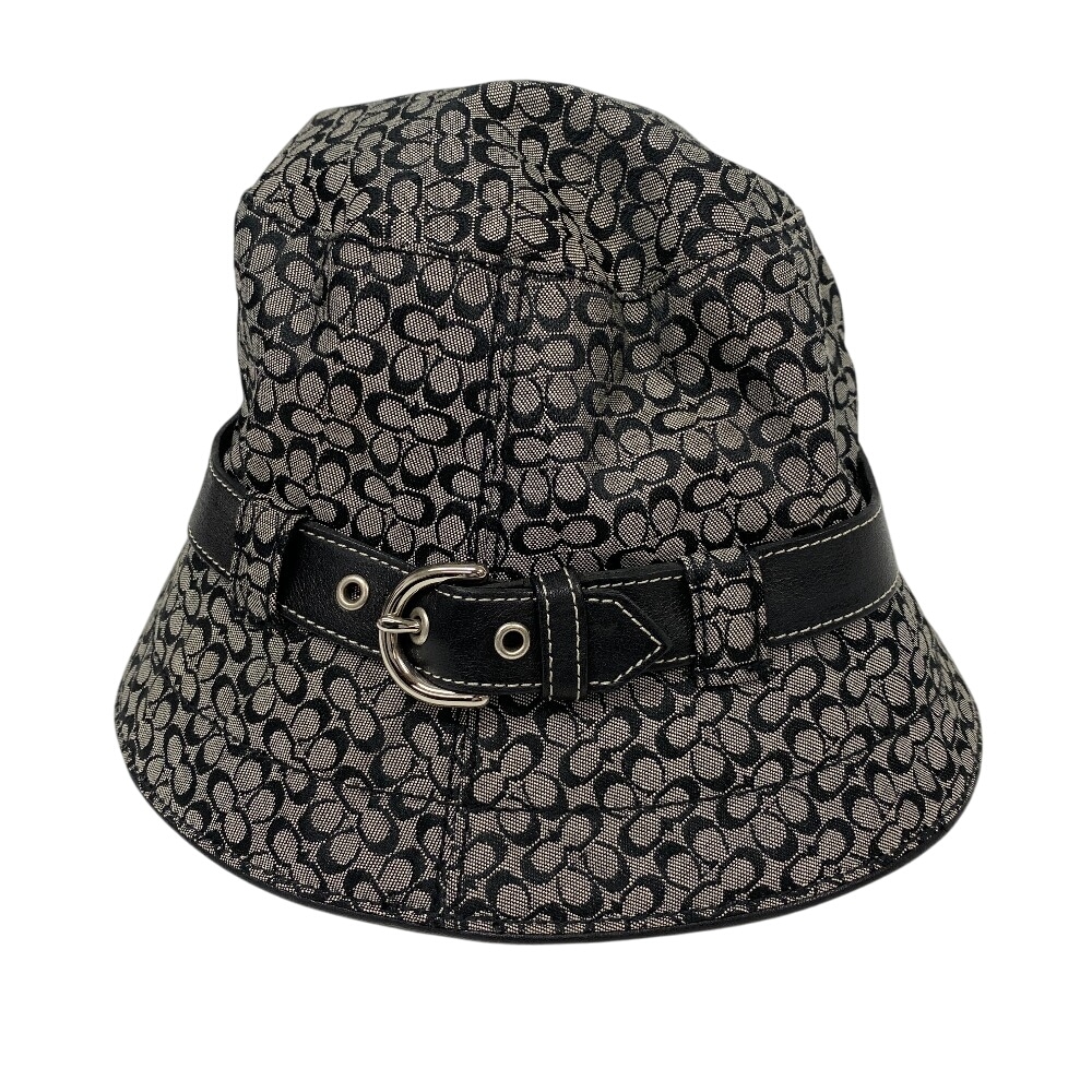 ハット ミニシグネチャー キャンバス ハット グレー ユニセックス ブランド