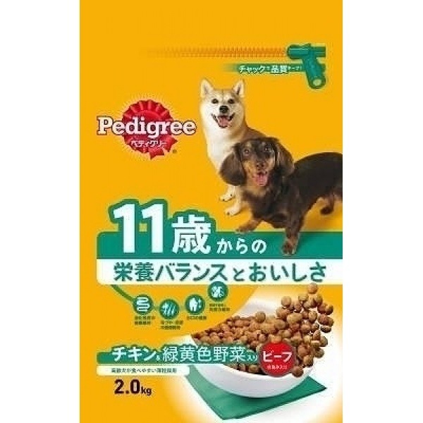 （まとめ買い）PD24 ドライ 11歳からの栄養バランスとおいしさ チキン＆緑黄色野菜入り 2kg 犬用 ドッグフード [x3]