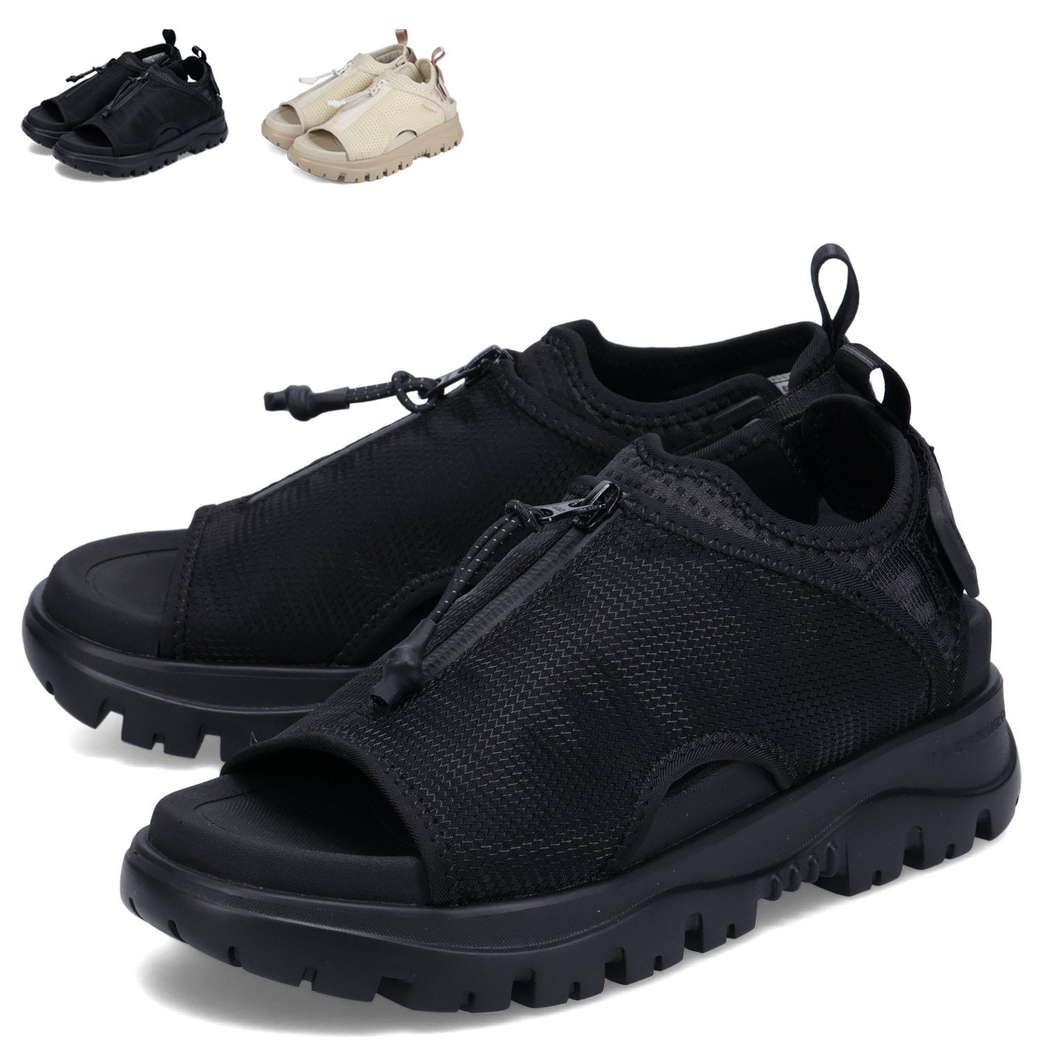 サンダル センタージップ コーチェラ レディース ブラック ベージュ 黒 SK-266