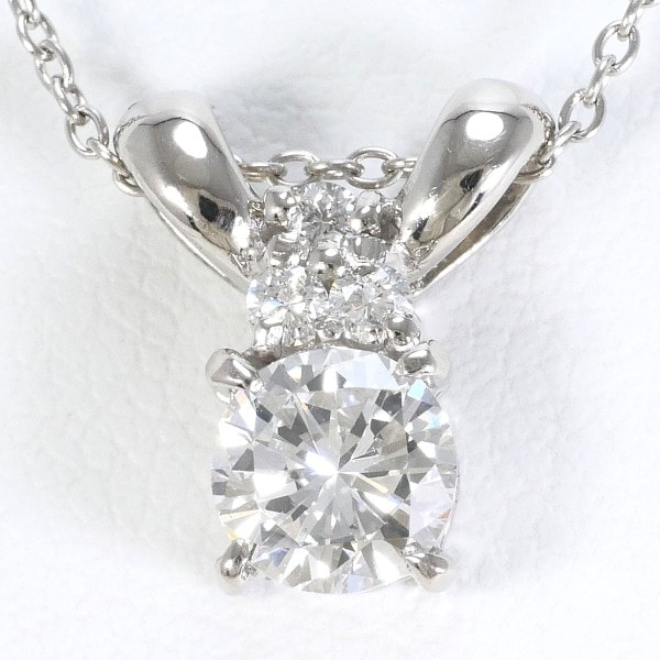 PT900 プラチナ PT850 ネックレス ダイヤ 0.53 VS1 ダイヤ 鑑定書 中古