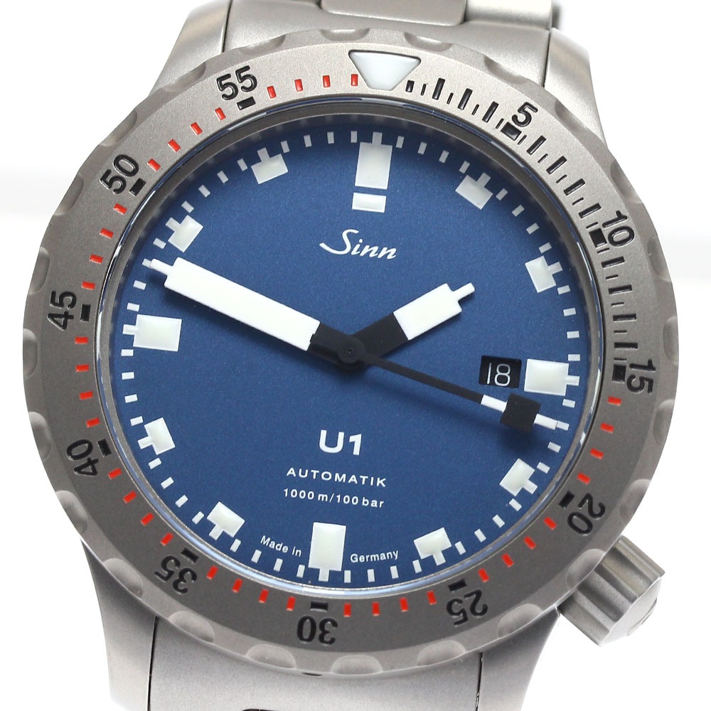 ジン Sinn 1010 U1 デイト 自動巻き メンズ 美品 保証書付き_891639【中古】