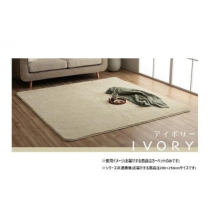 ふわふわラグ カーペット アイボリー 約200×250cm 1280600141303