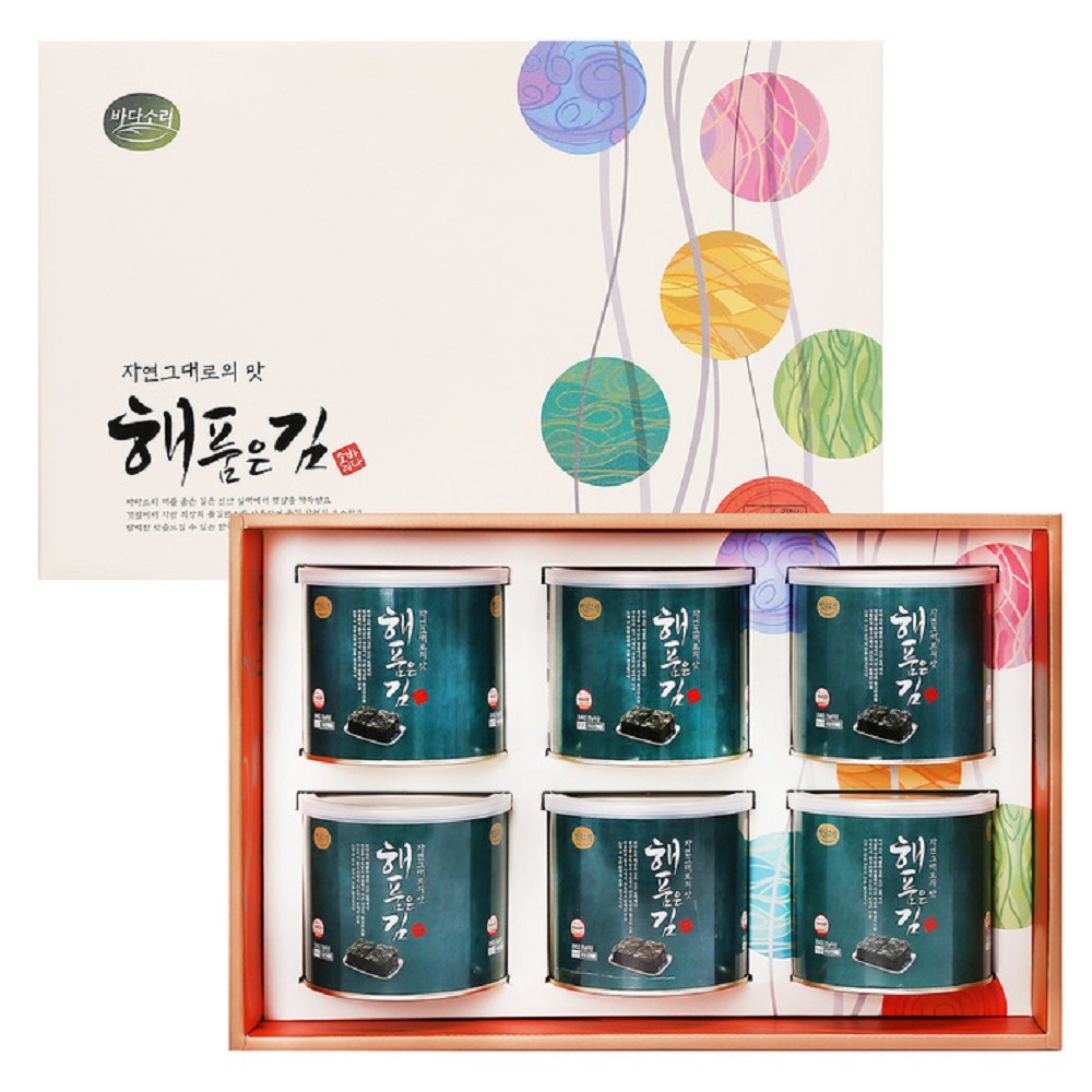 韓国-K MEAL-海の音 海鮮海苔 6缶 ギフトセット
