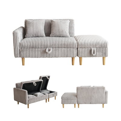 【送料込み】3人掛けソファ 収納付きオードマン付き ソファカチン ソファー ソファーベッド 3P 3人掛けソファ 収納付