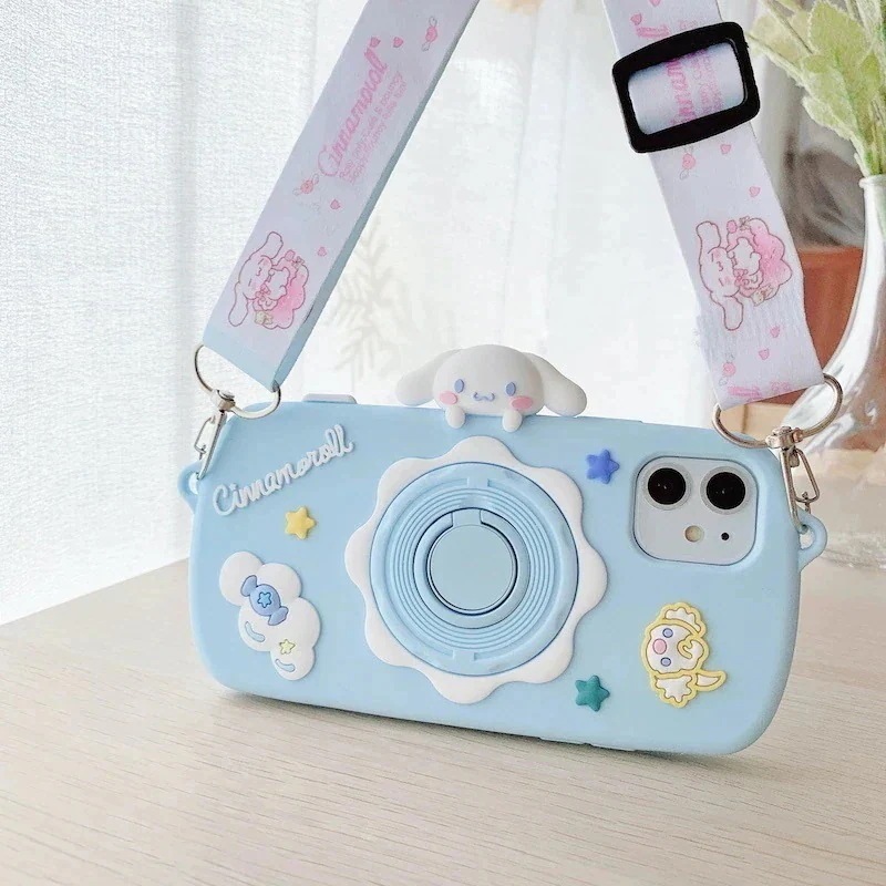 【メガ割】iphone14ケース ショルダー キャラクター スマホリング 13 13pro 12 12pro 11 11pro xr se3 ケース シリコン かわいい スマホショルダー シナモロール