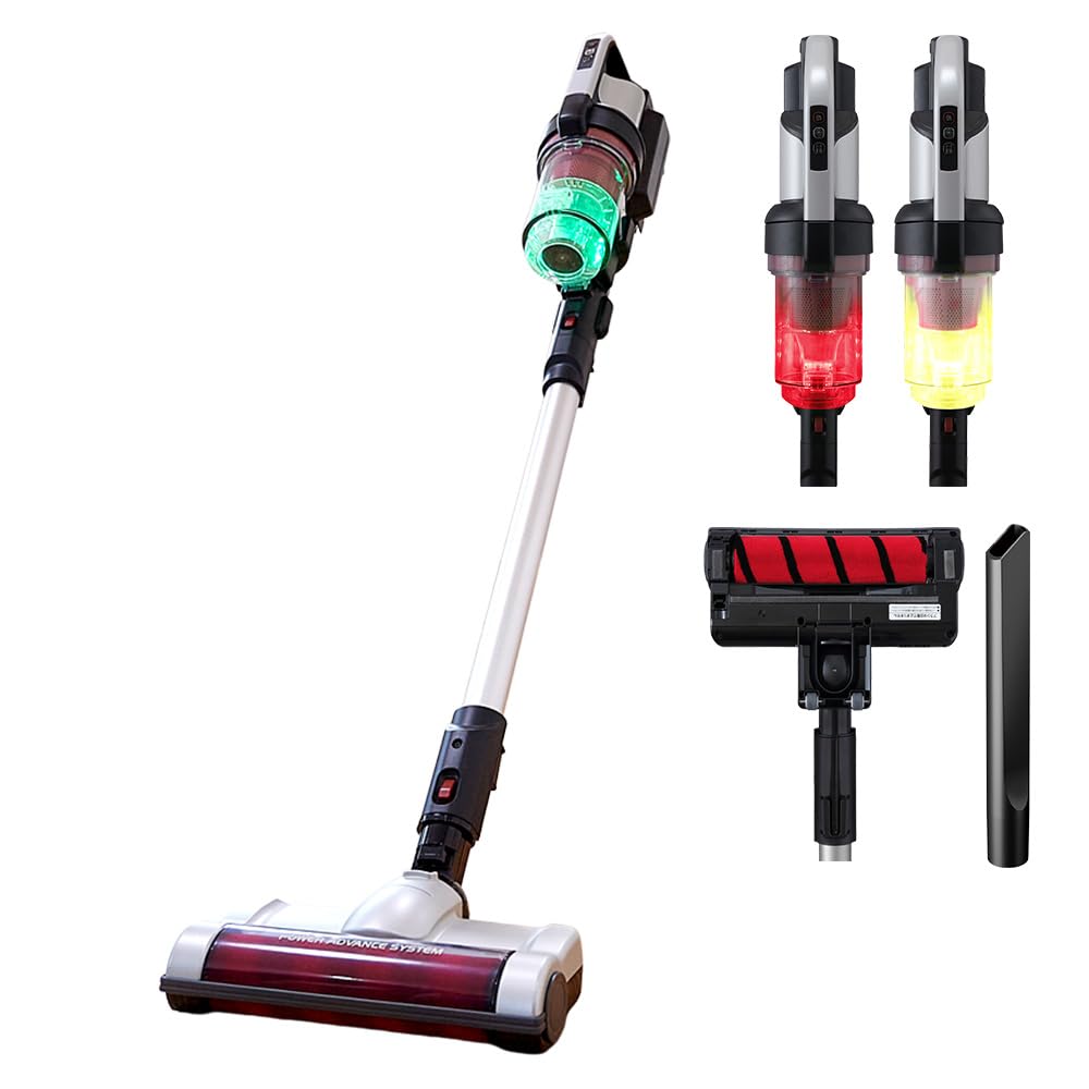 掃除機 コードレス サイクロン スティッククリーナー 2WAY 自走式パワーヘッド 髪の毛が絡まりにくい ソフトローラーブラシ 吸引持続率99% マスクフィルター ほこり感知 SCD-130P