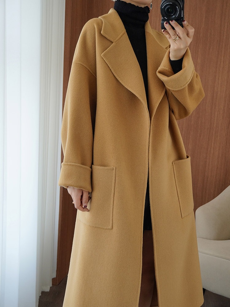 カシミヤコート レディース スーパーロングコート コート 冬 通勤 ロング丈 チェスターコート カシミヤ スプリング