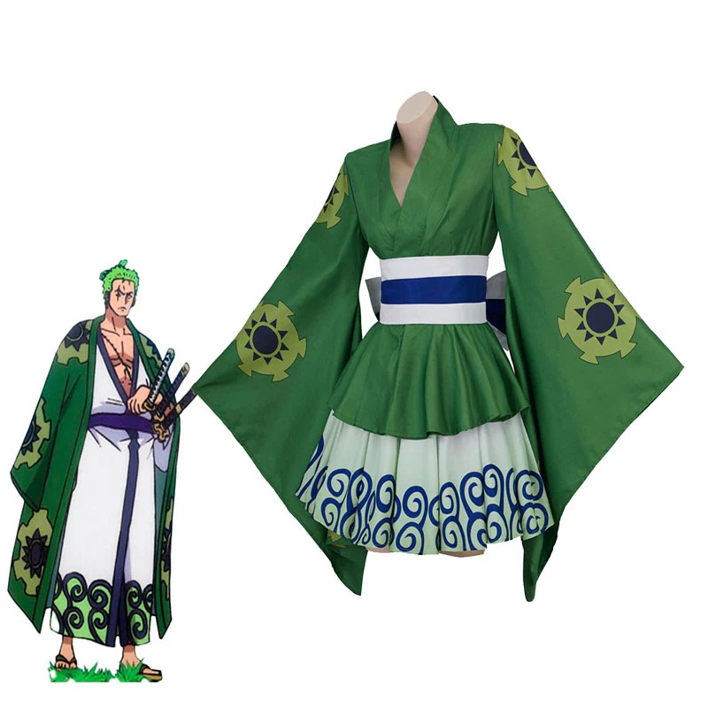 浴衣 着物 ワンピース コスチューム コスプレ衣装 コスプレ パフォーマンス ゾロ十郎 ハロウィン スカート