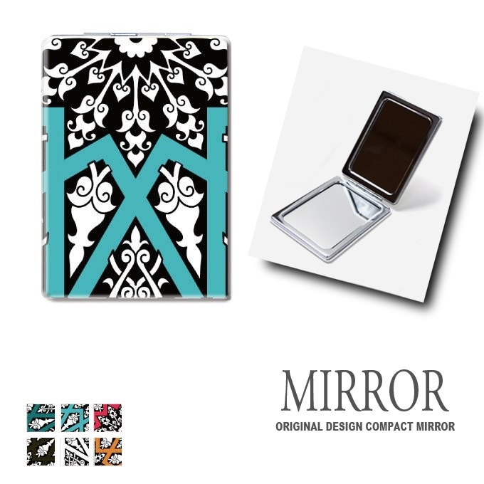 折りたたみ 鏡 ミラー バンダナ 卓上ミラー メイク用 かがみ かわいい 新品 化粧鏡 コンパクトミラー