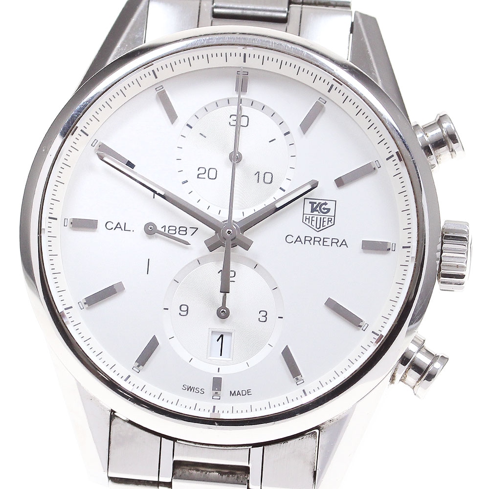 訳あり タグホイヤー TAG HEUER CAR2111 カレラ CAL.1887 クロノグラフ 自動巻き メンズ _834631【中古】