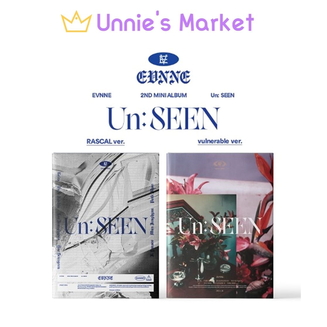 [SET] EVNNE [Un: SEEN] 2nd Mini Album (RASCAL Ver. / vulnerable ver.)
