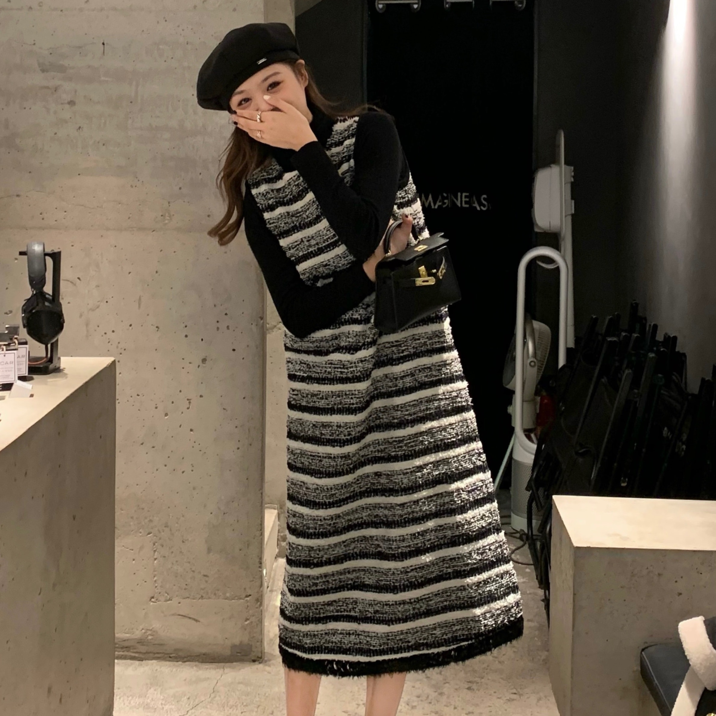 ワンピース ミモレ丈ワンピース ノースリーブワンピース ミモレ丈 バックスリット セミフレア かわいい 大人可愛い きれいめ シンプル 上品 おしゃれ 大人女子 レトロ きちんと こなれ感 個性的その他 ワンピース・ドレス
