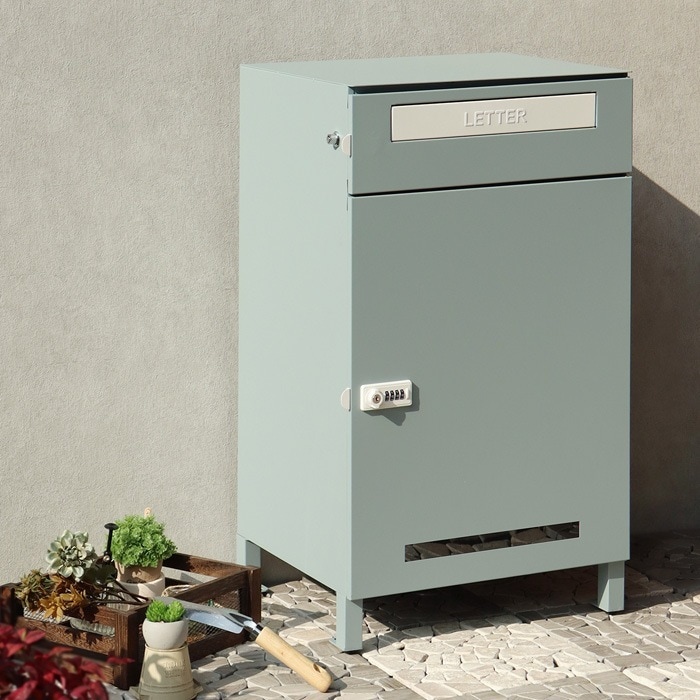 宅配ボックス付ポスト Estella エステラ PBX-038 ブルーグレー