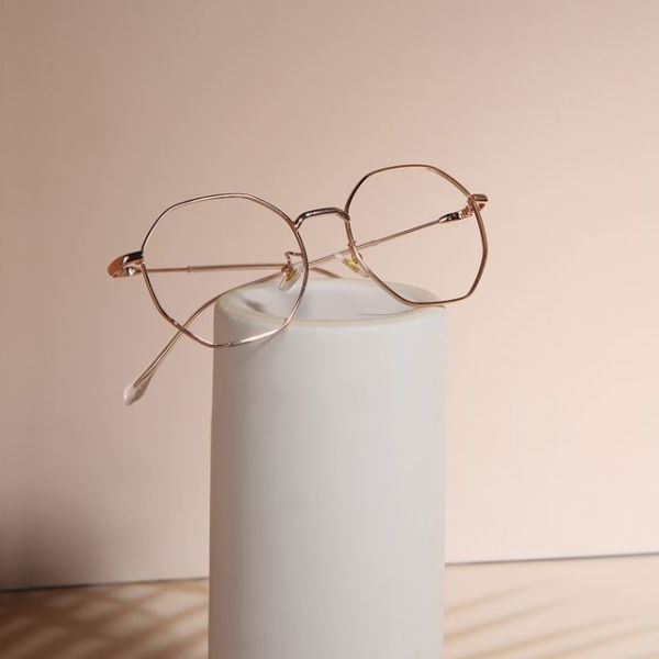 男女共用 ファッション メガネフレーム ブルーライトカット 金縁 メガネ