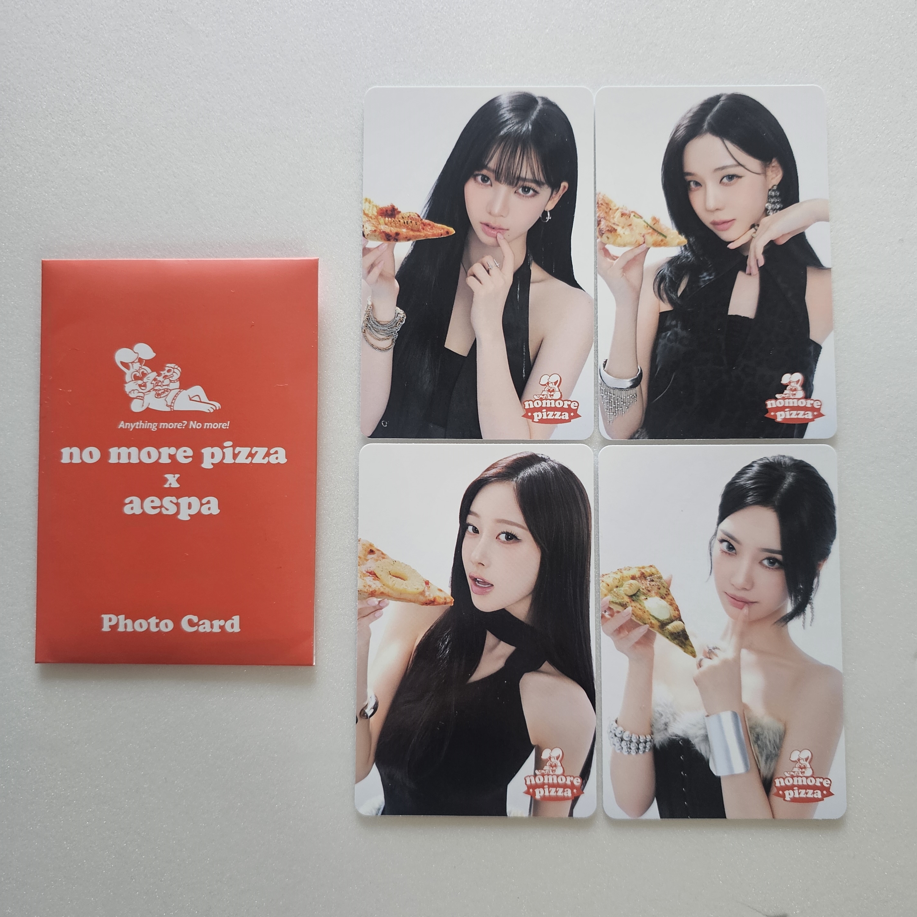 [公式] aespa x no more pizza Promotional PHOTOCARD FULL SET ver.2 - 26 FEB