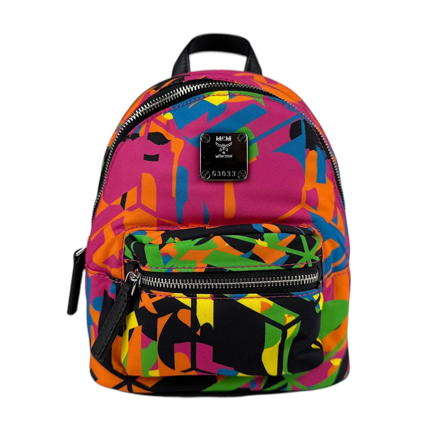 エム シー エム MCM ボディバッグ 斜め掛けショルダーバッグ ナイロン/キャンバス マルチカラー/ブラック シルバー ユニセックス z5259