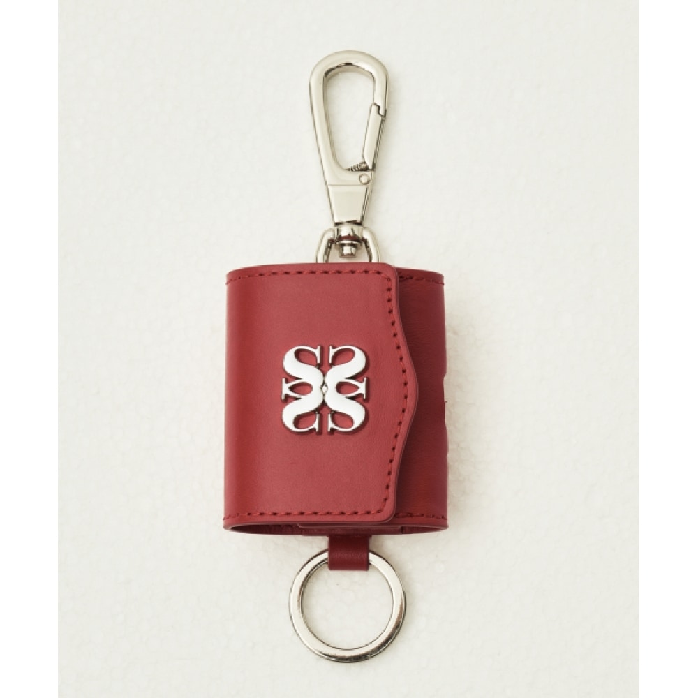 SATUR セッターキーリングレザー AirPodsケースレッド