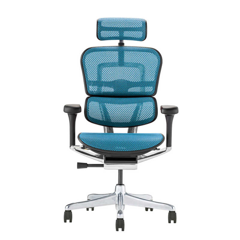 関家具　エルゴヒューマン Ergohuman 新基盤モデル エルゴヒューマン2 プロハイタイプ ブラックフレーム EHP2-HAM-DR-BF-BL ブルー　445409