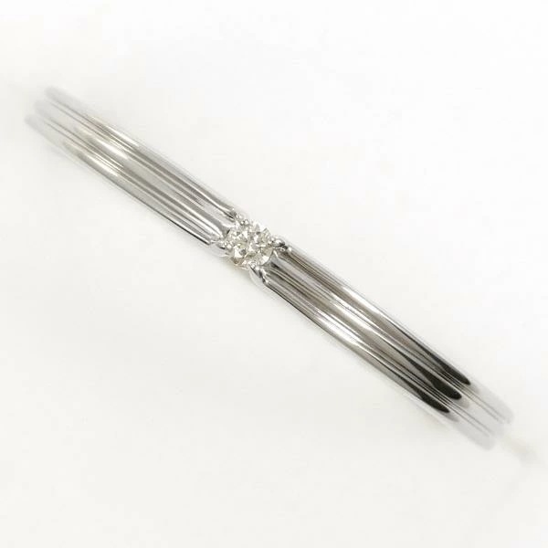 エステール K10WG リング 指輪 11号 ダイヤ 総重量約1.1g ジュエリー 中古