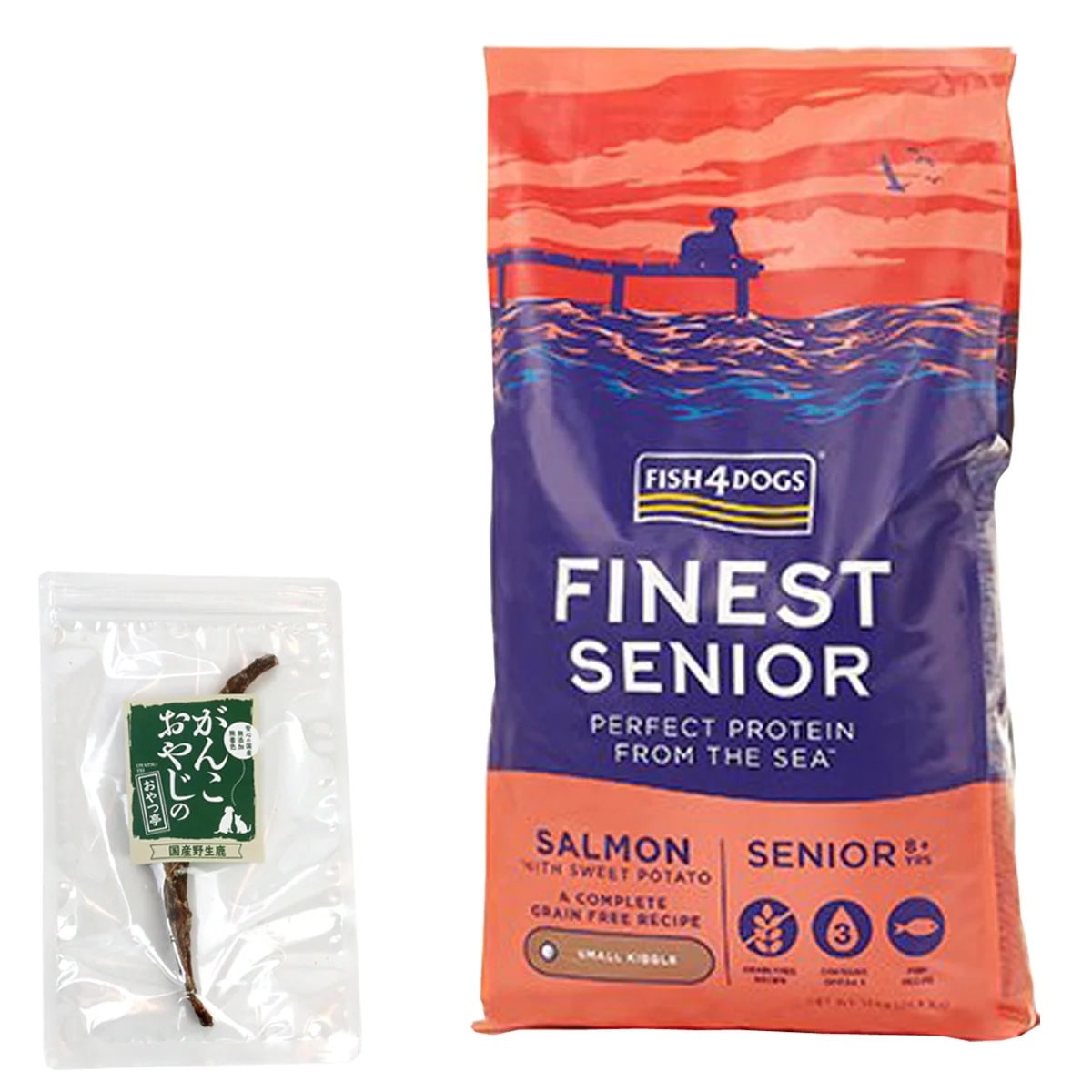 ファイネスト サーモン シニア 小粒 12kg【国産鹿のスペアリブ ミドルカット 1本付き】