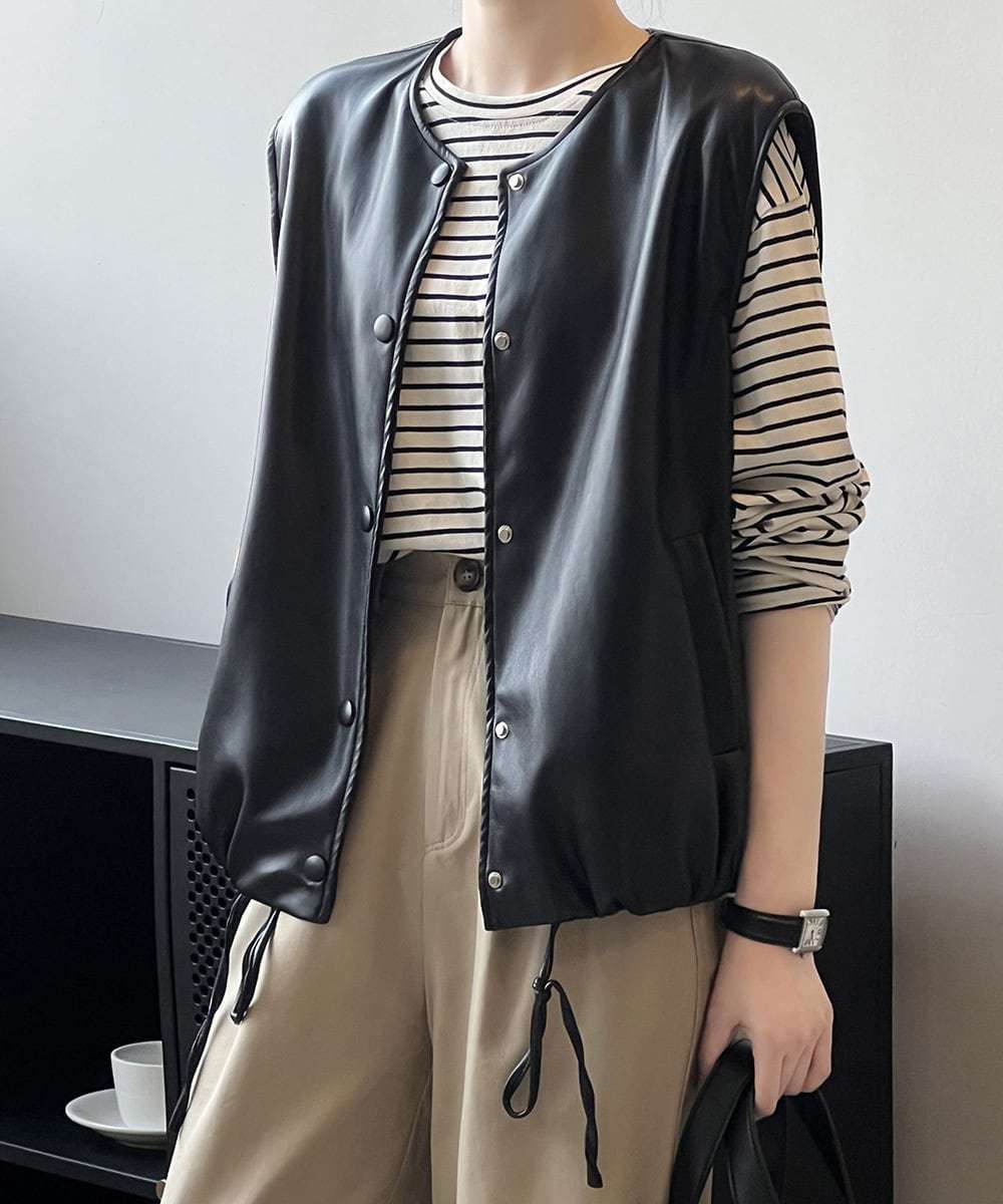 mahagrid] FLAG LOGO KNIT VEST ベスト