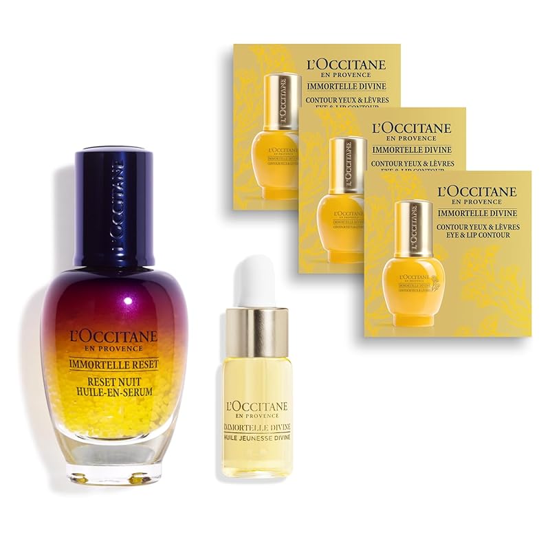 【福袋】ロクシタン(LOCCITANE) イモーテルオーバーナイトリセットセラム30mL+スキンケアミニボトル+試供品付き セット 女性 男性 人気 夜用美容液 高保湿 10,395円