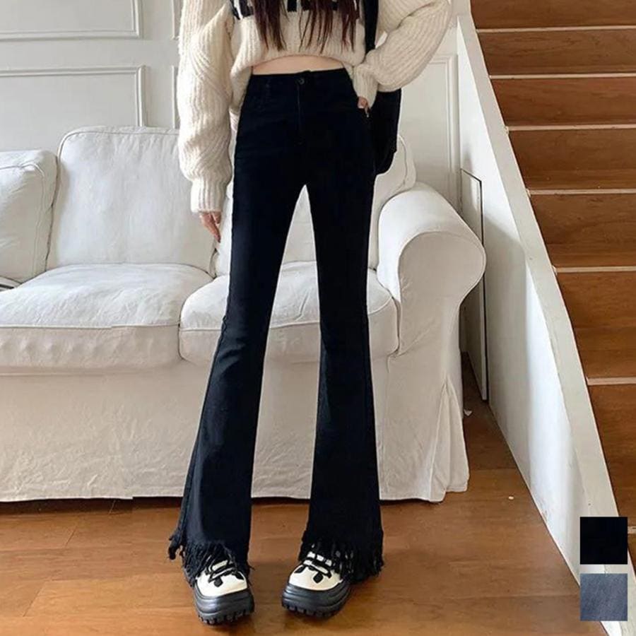 【急速出荷!】人気沸騰 大人気レディースパンツ フレアパンツ デニムパンツレディース美脚