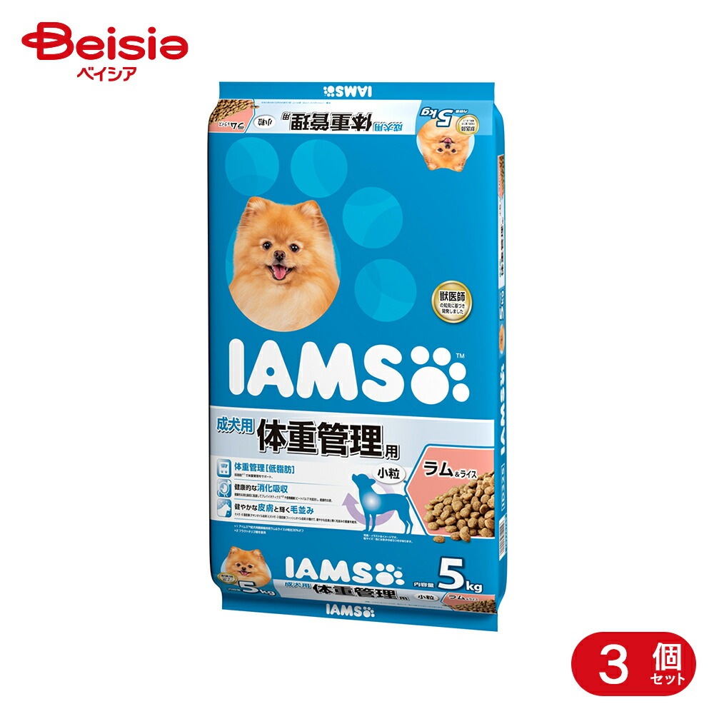 マースジャパンリミテッド 体重管理ラム＆ライス5kg 3個セット ペット