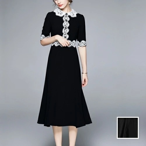 パーティードレス 結婚式 ワンピース ミディアム ひざ丈 オケージョン ドレス 韓国 ファッション レディース 春 夏 秋 ブライダル お呼ばれ コーデ 成人式 二次会 同窓会 20代 30代