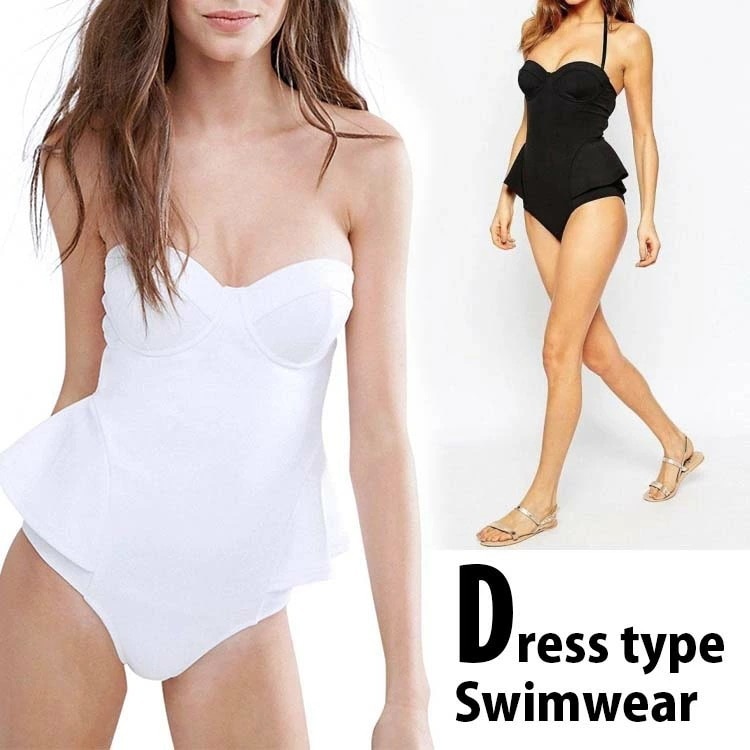 【新作】セール 水着　レディース　体型カバー　ママ水着 セクシー ワンピース ホルターネック ゆったりサイズ 盛れる シンプル　大人水着　リゾート